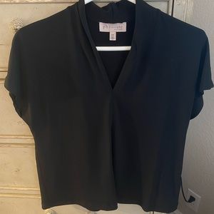 Philosophy women’s short sleeve blouse in black Size M
